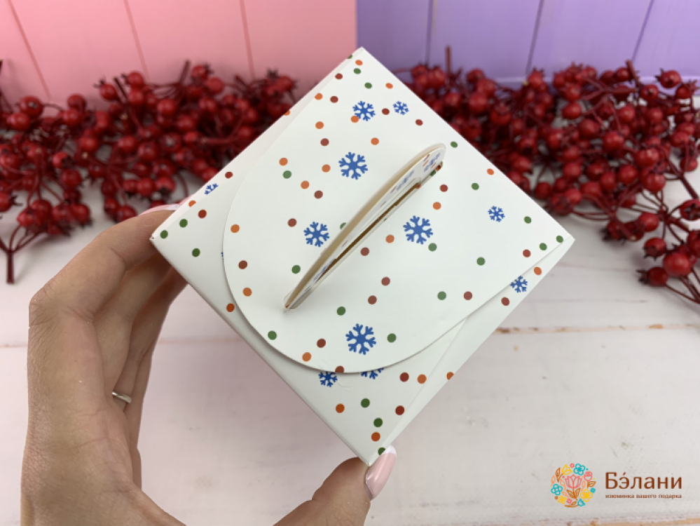 Складная коробка "Новогодняя" белая | 3