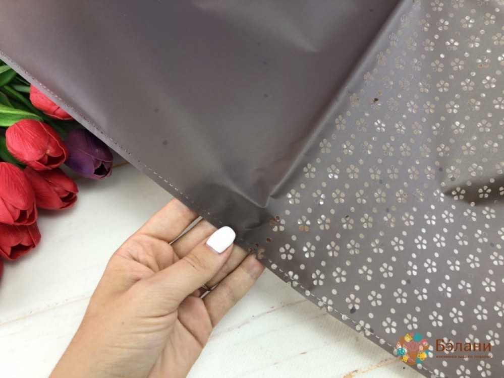 Калька для квітів "Wide" темно-сіра | 2