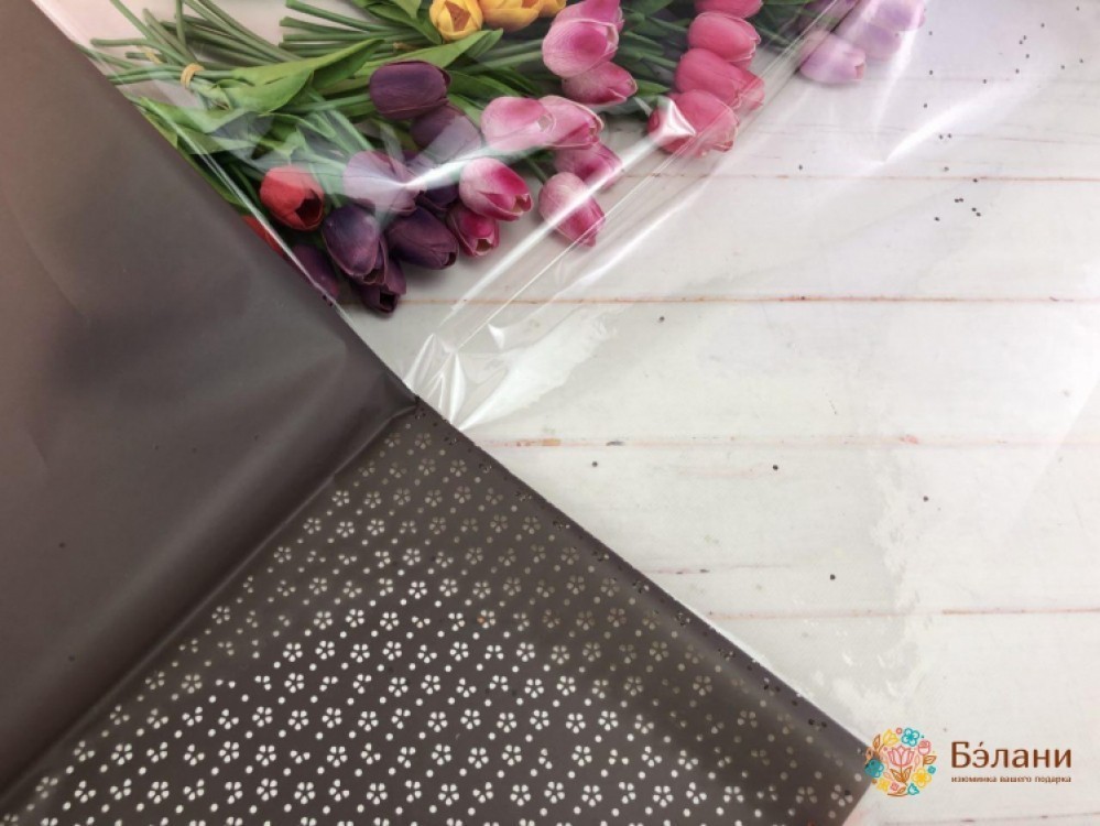 Калька для квітів "Wide" темно-сіра | 3