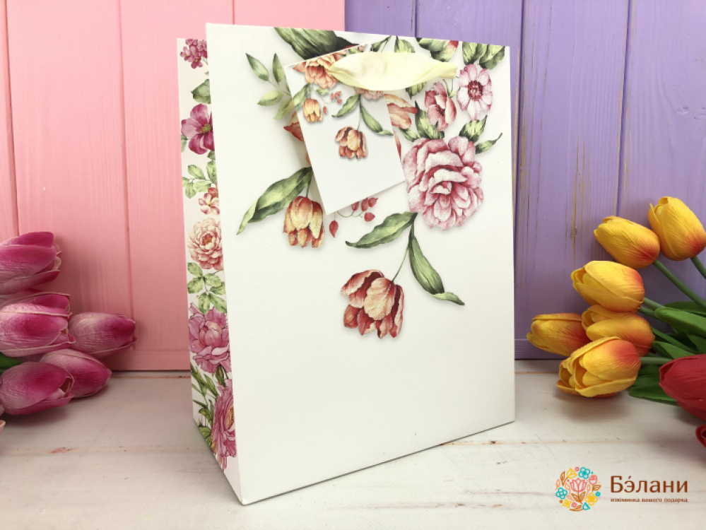 Подарочный пакет "Flowers" S