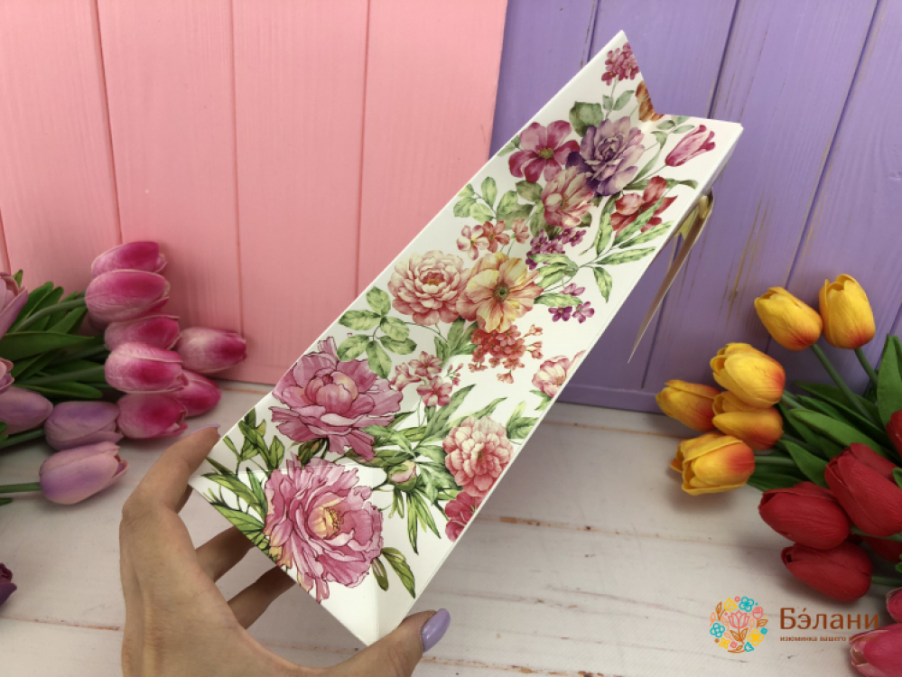 Подарочный пакет "Flowers" S | 2