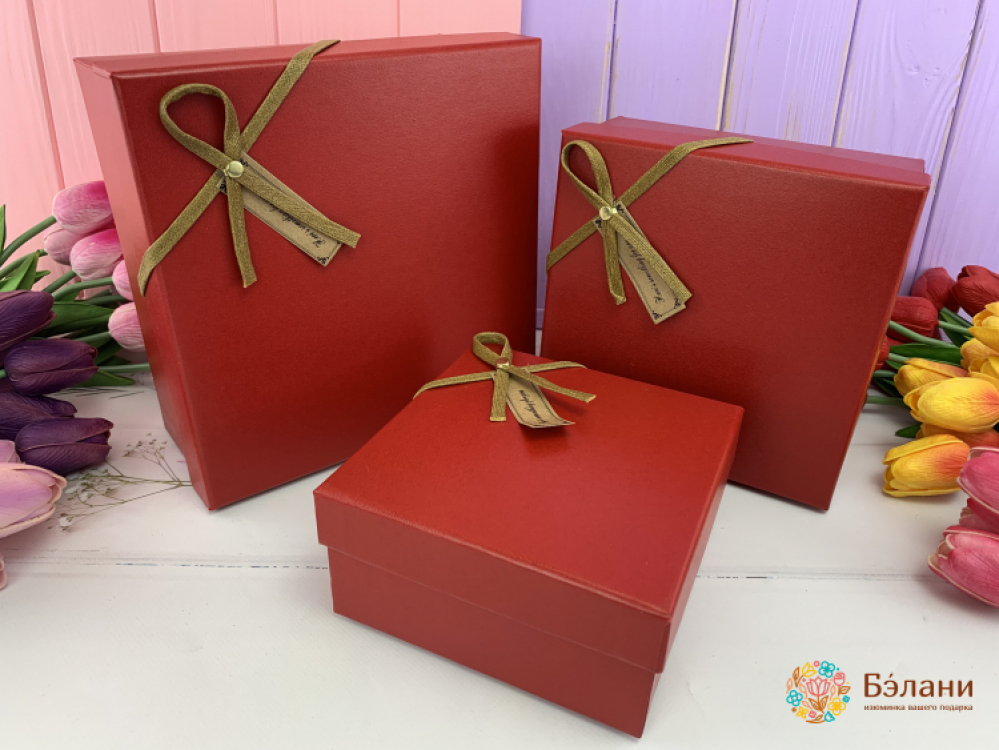 Подарочная коробка "Стиль" красная