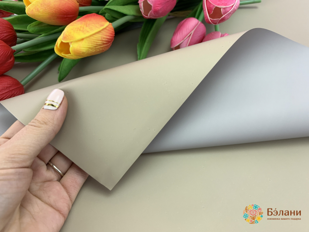 Двухсторонняя калька персиково-бежевая | 2