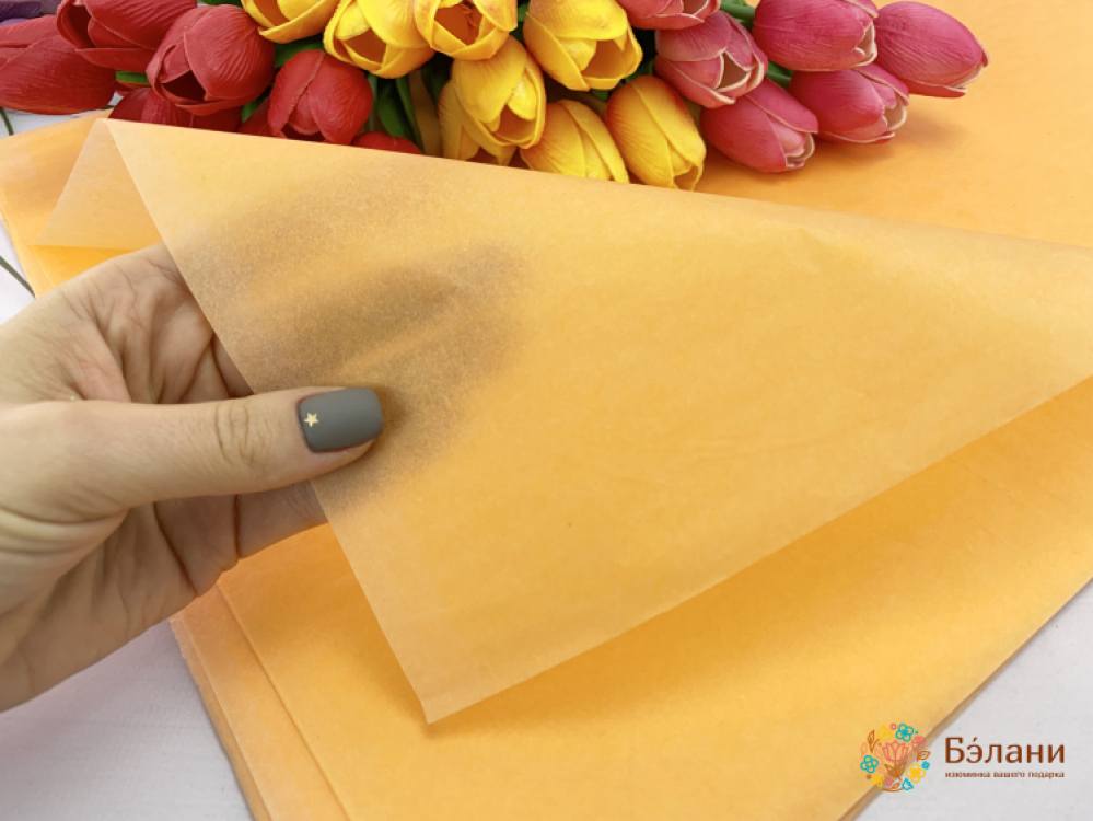 Бумага тишью оранж