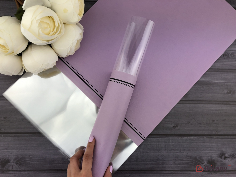 Калька для квітів "Beauty dots" бузкова | 3