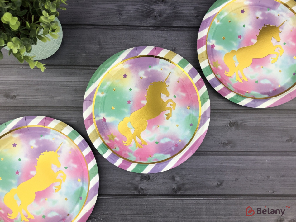 Тарілки "Rainbow Unicorn" 23 см