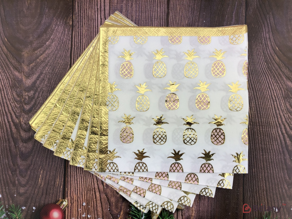 Серветки "Gold pineapple"