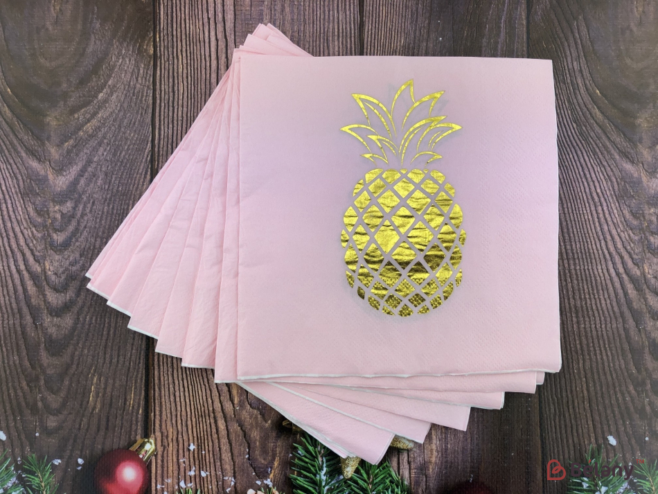 Серветки "Pineapple and pink"