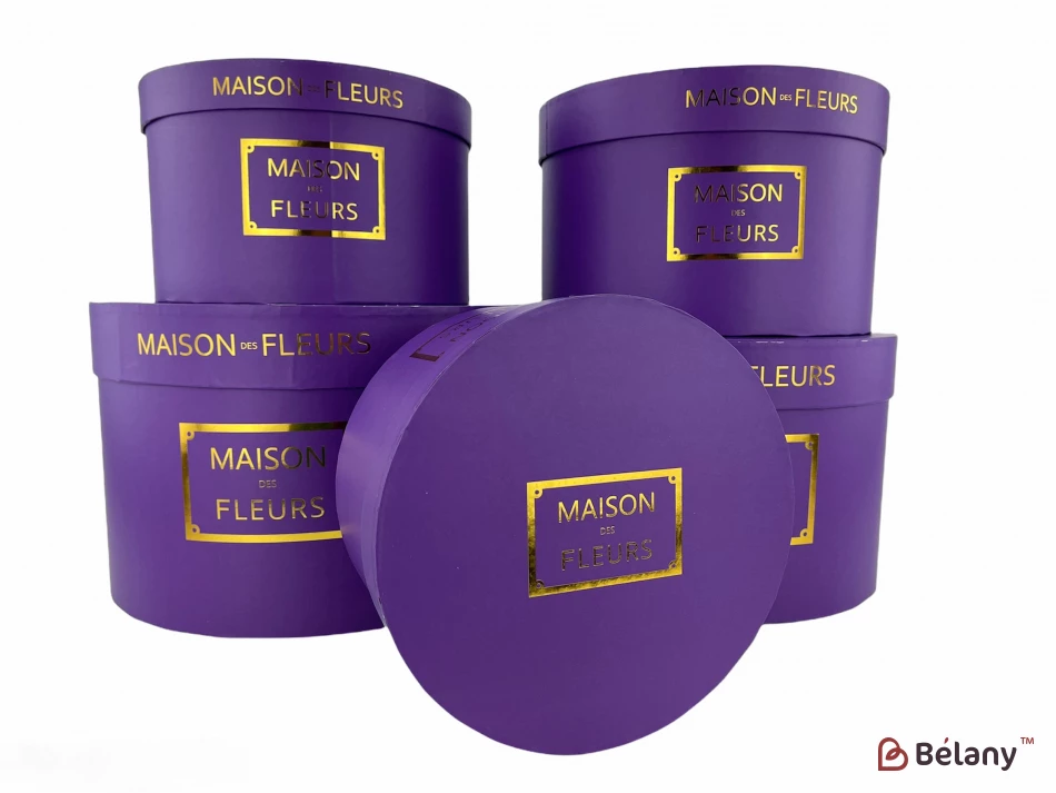 Шляпная коробка "Maison Fleurs" сиреневая | 2