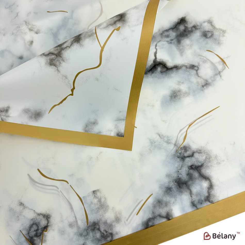 Калька для квітів "Мармуровий кант" #01