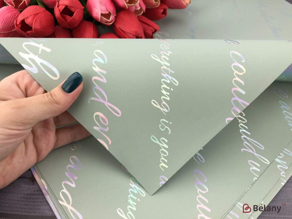 Калька для квітів "Space letter" #04 | 2