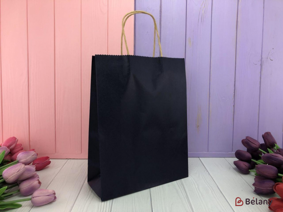 Крафт пакет XL темно-синий