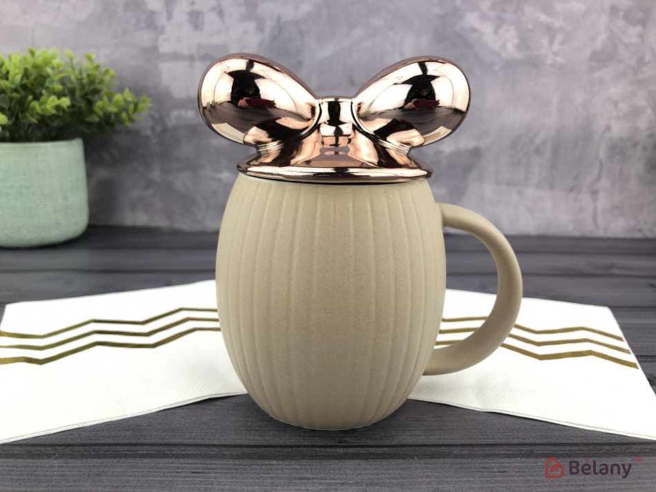 Керамічна чашка "Relief" бежева