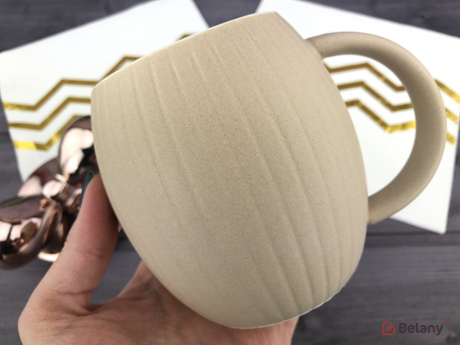 Керамічна чашка "Relief" бежева | 4