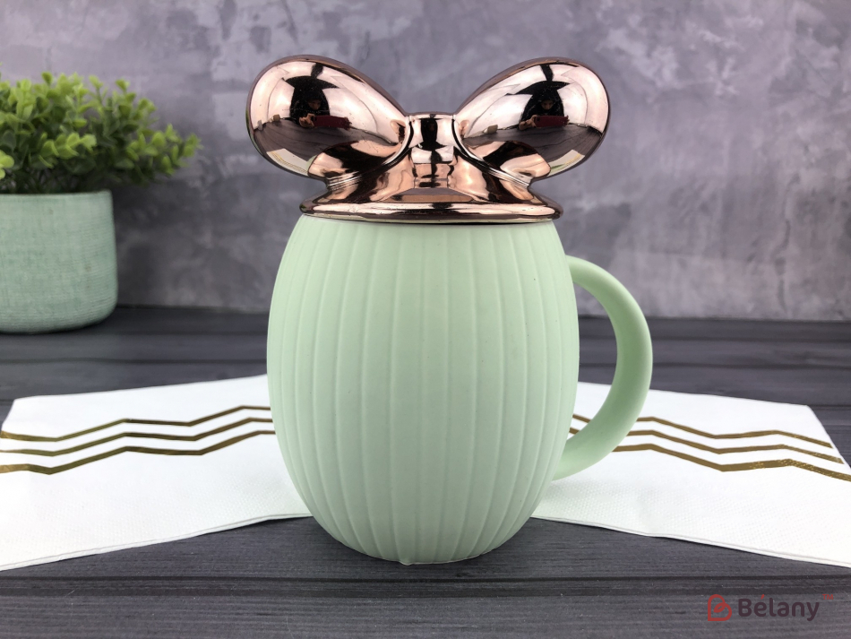 Керамічна чашка "Relief" зелена