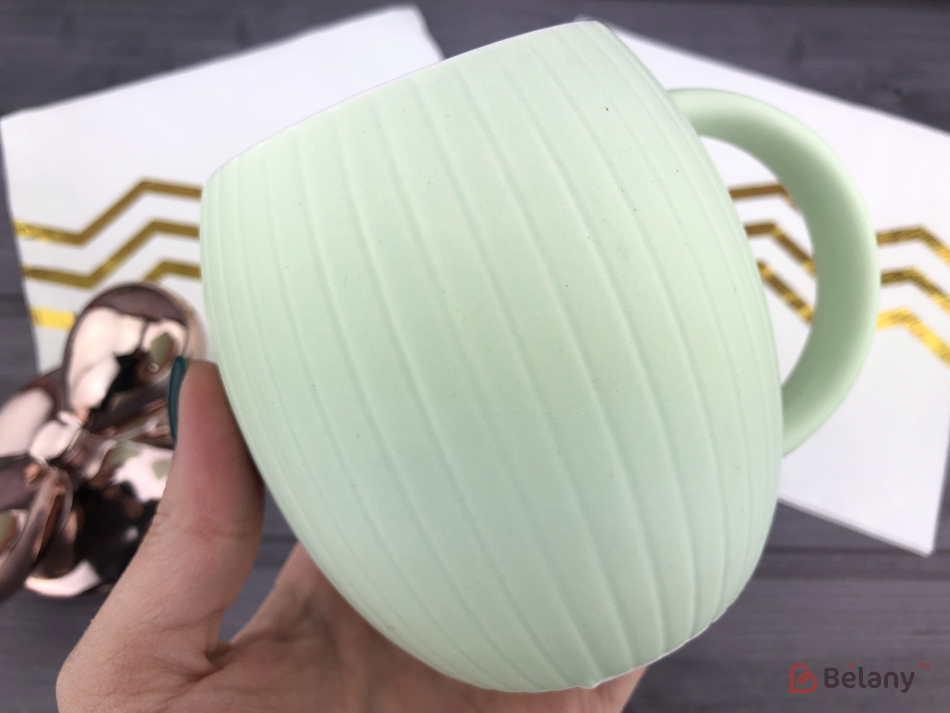 Керамічна чашка "Relief" зелена | 4