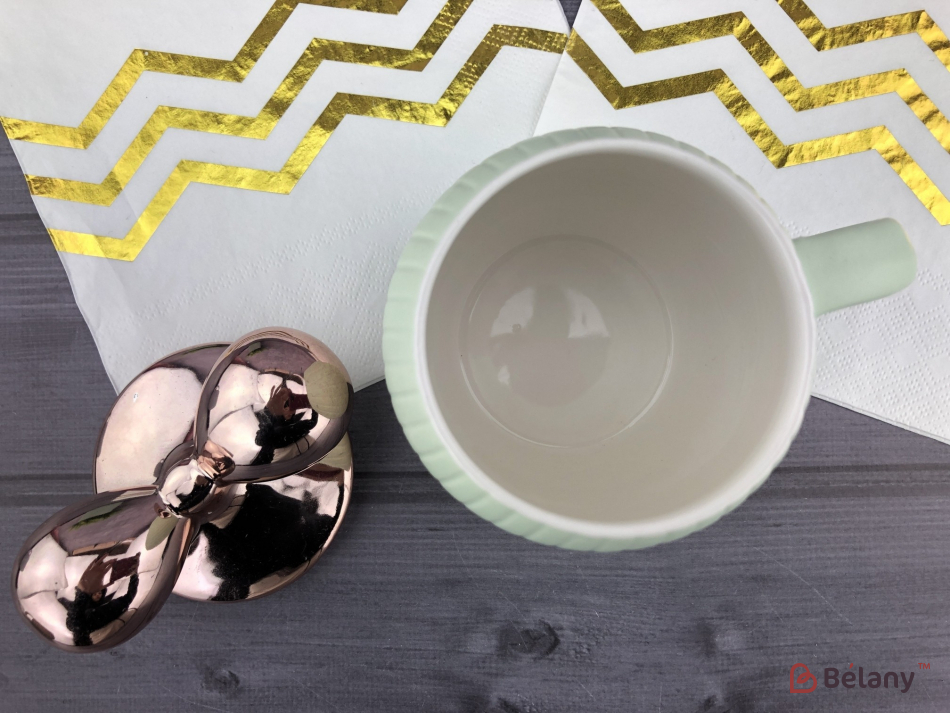 Керамічна чашка "Relief" зелена | 2