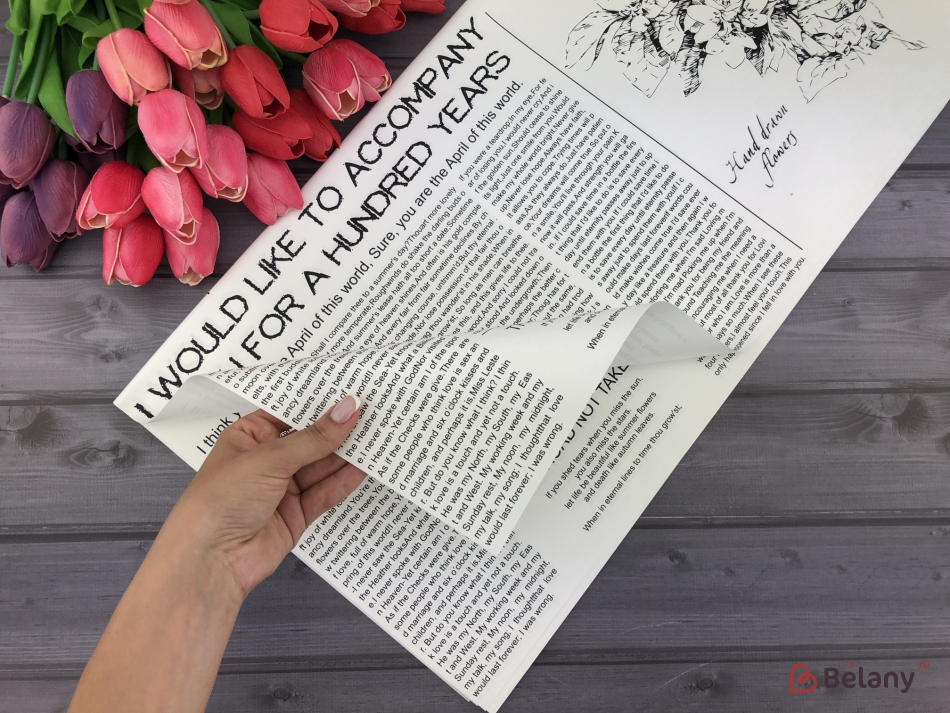 Калька листовая "Lovely Craft" бело-черная #01