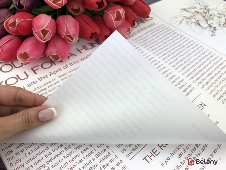 Калька листовая "Lovely Craft" бело-бежевая #02 | 2