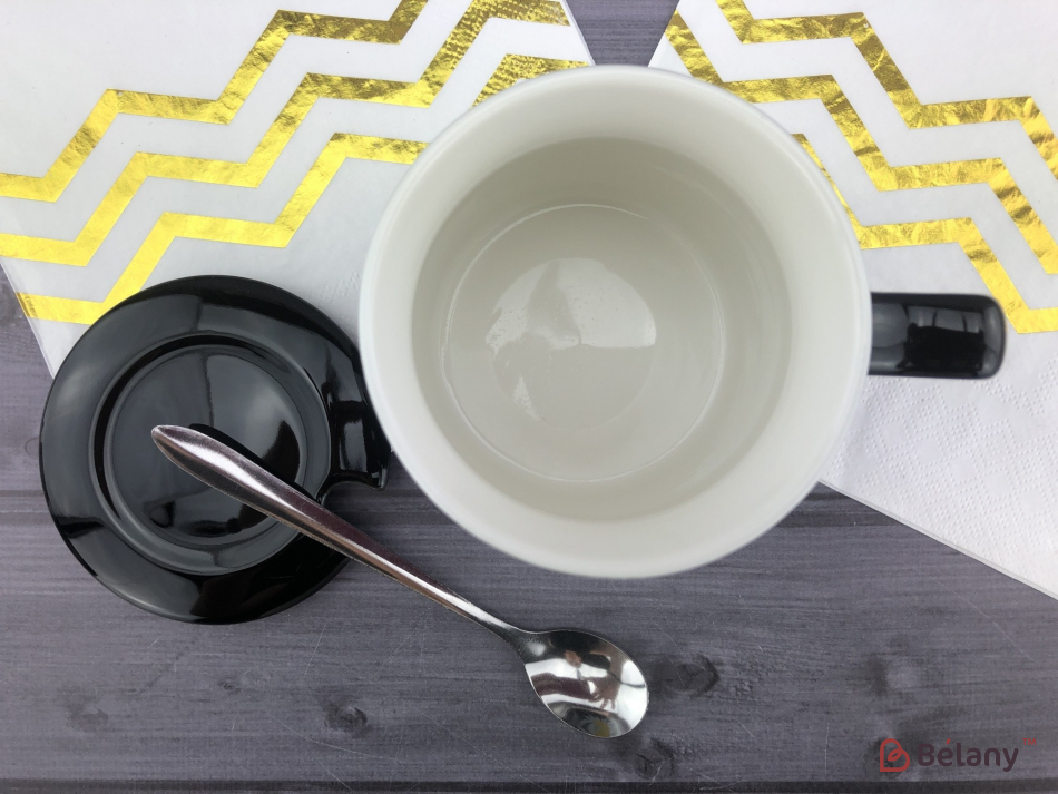 Керамічна чашка "Ромашка" чорна | 3