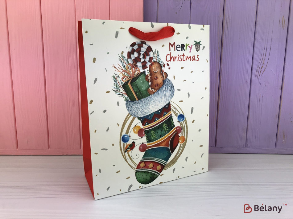 Новогодние пакеты "Draw Christmas" M #3
