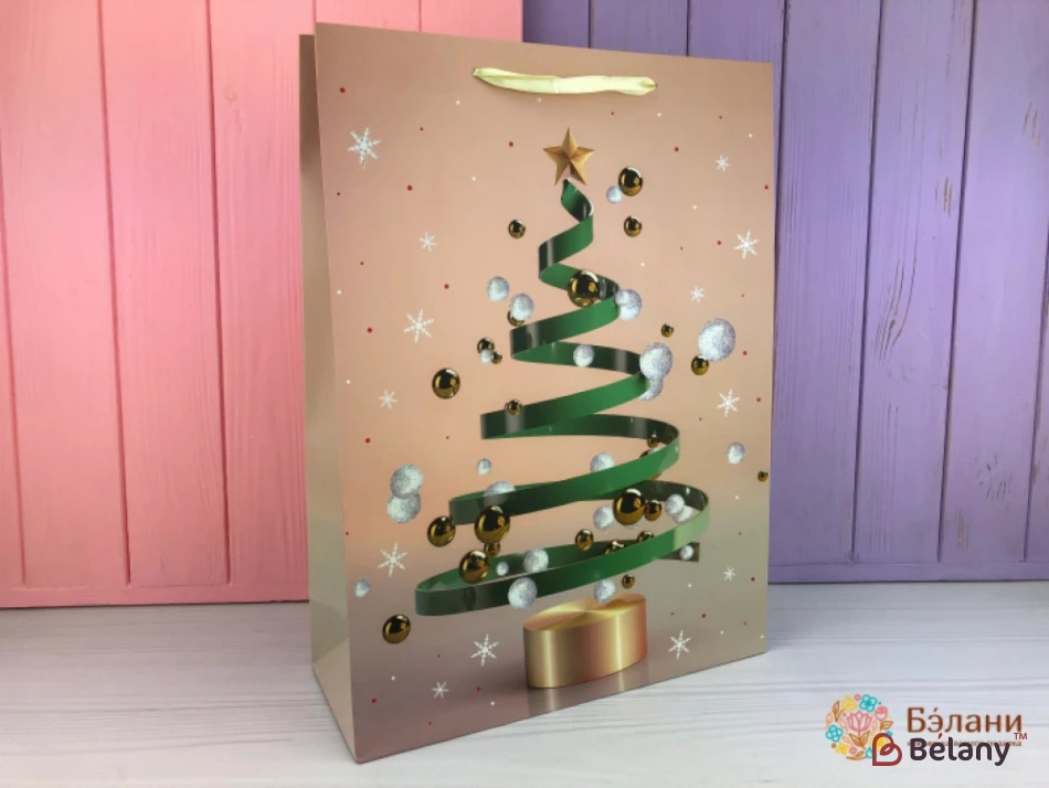 Новогодние подарочные пакеты "Wished" ёлочка