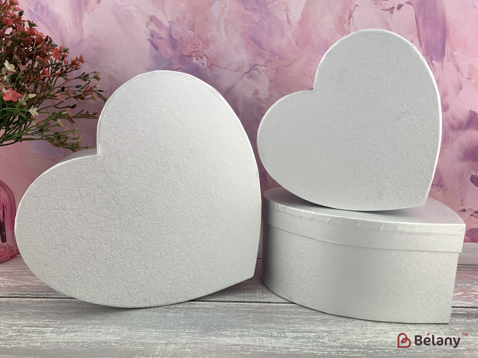 Коробка у формі серця "Liquid" срібло