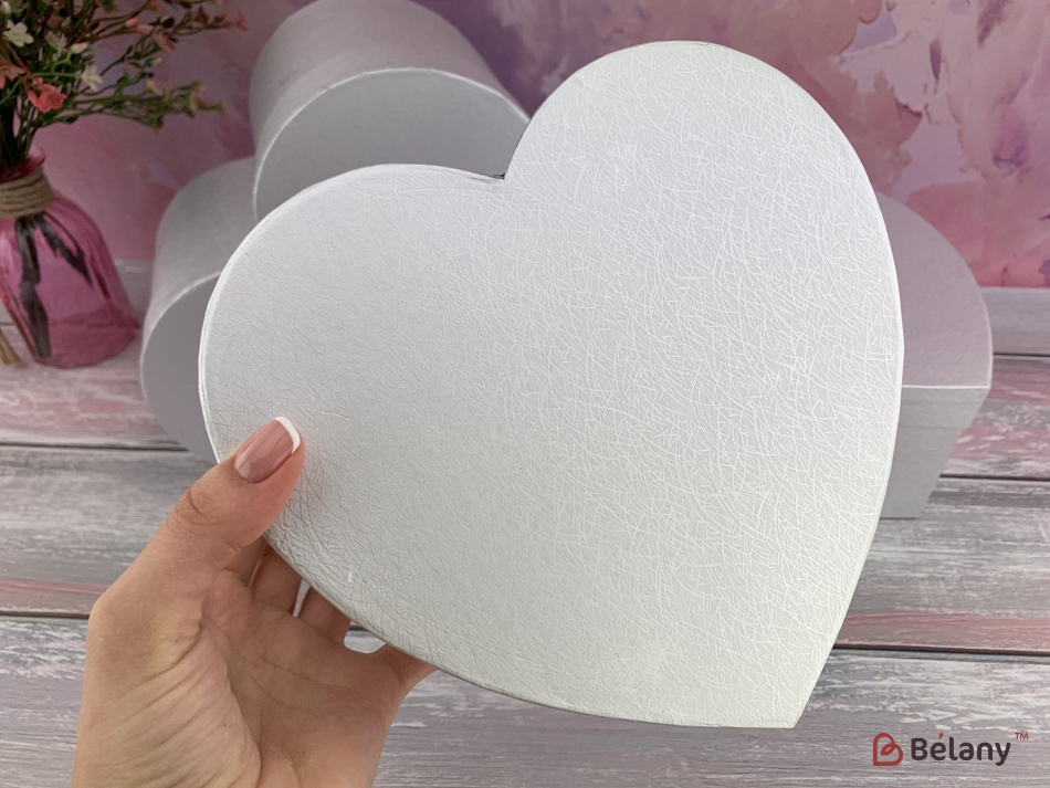 Коробка у формі серця "Liquid" срібло | 2