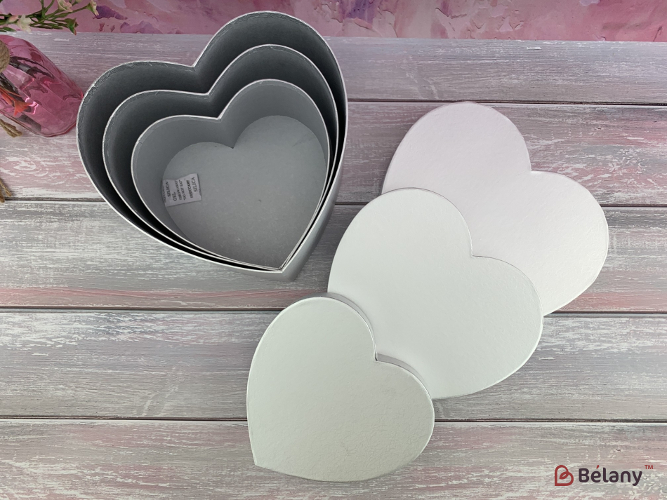 Коробка у формі серця "Liquid" срібло | 5