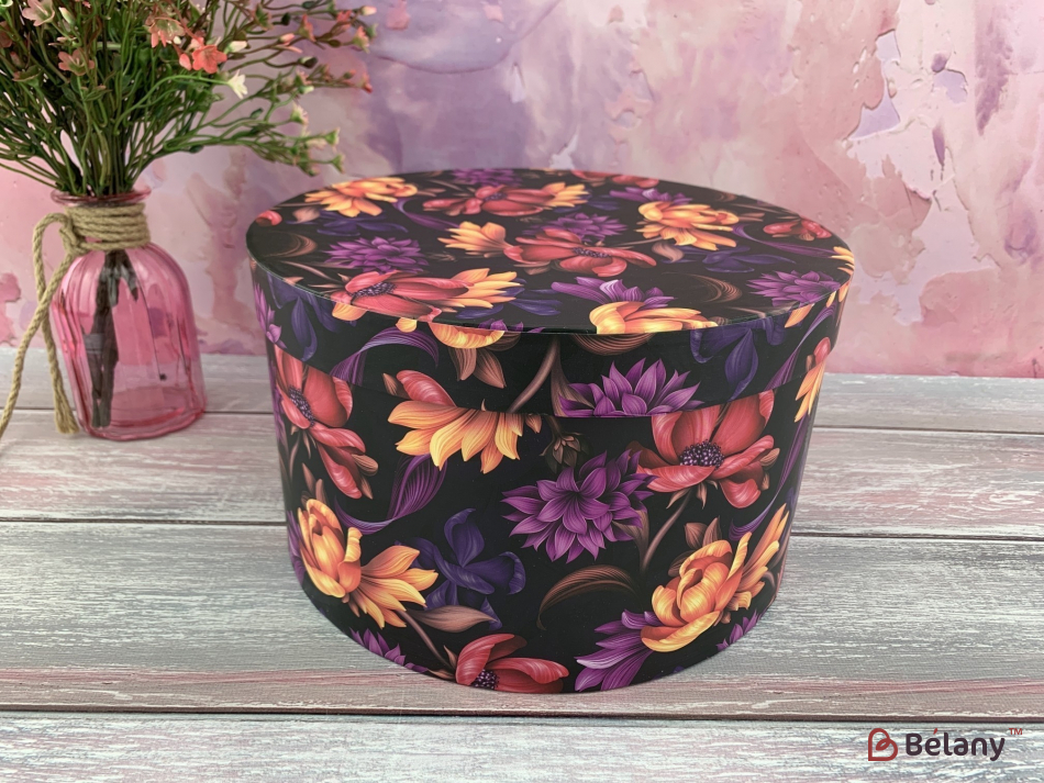 Кругла коробка "Garden DeepPurple M" | 3