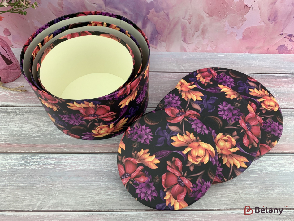 Кругла коробка "Garden DeepPurple M" | 4