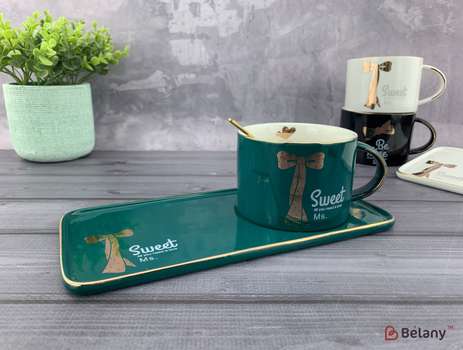 Керамічна чашка "Mr. Sweet" смарагд