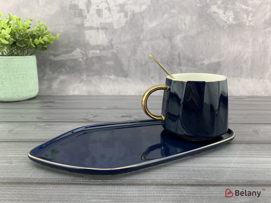 Керамічна чашка "Boat of love" синя