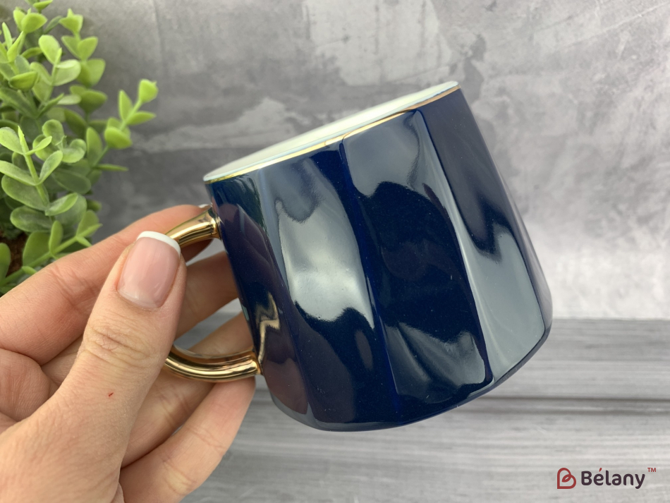 Керамічна чашка "Boat of love" синя | 2