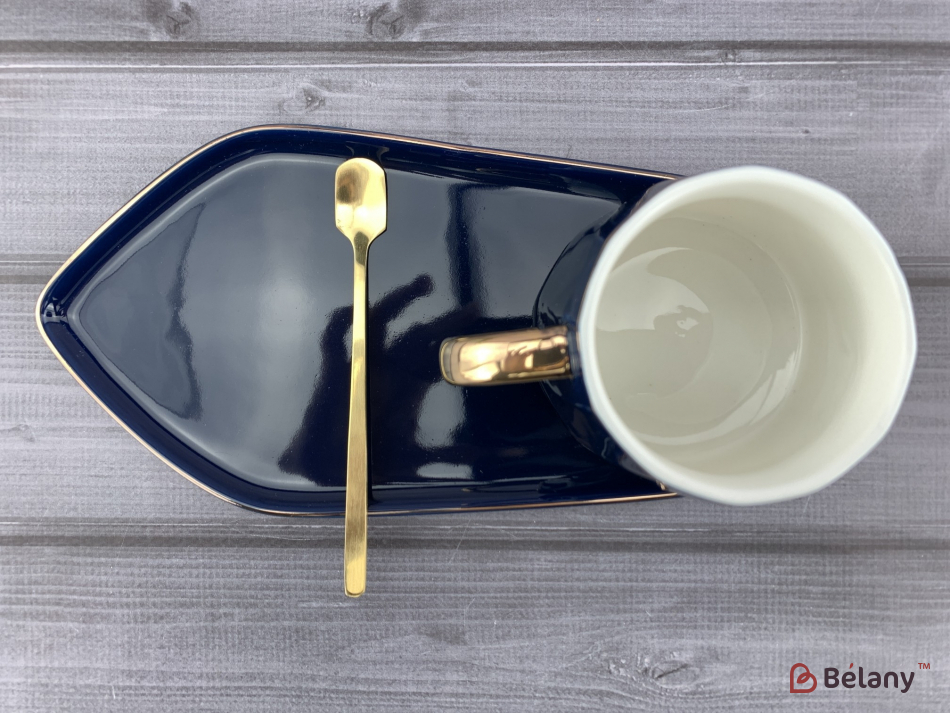 Керамічна чашка "Boat of love" синя | 3