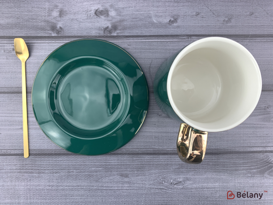 Керамічна чашка "Deep green" | 4