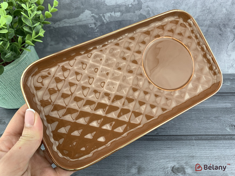 Керамічна чашка "Waves" молочний шоколад | 3