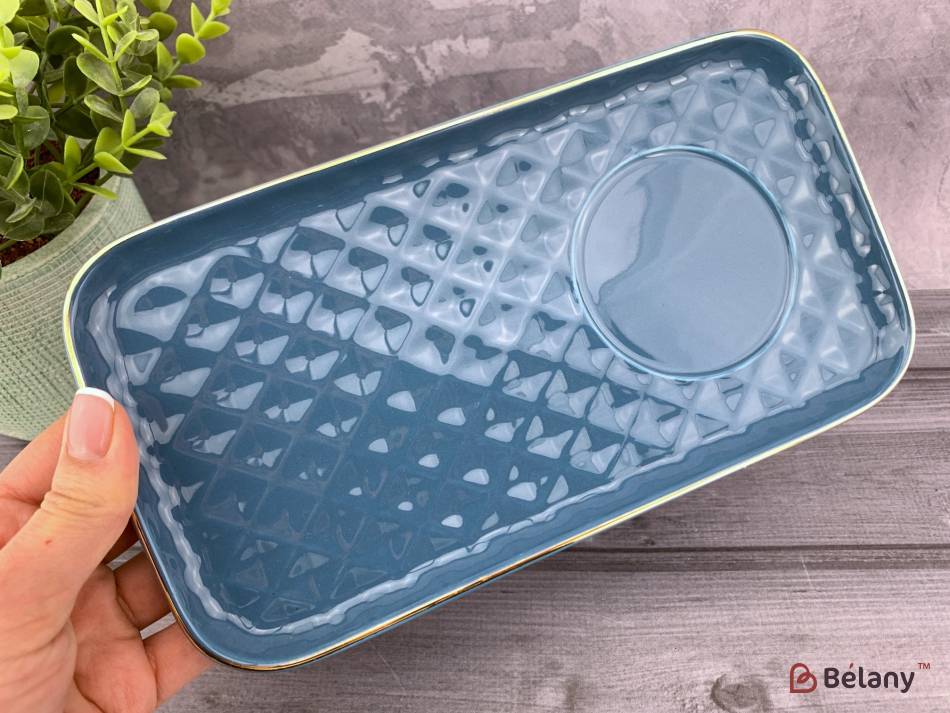 Керамічна чашка "Waves" синя | 3