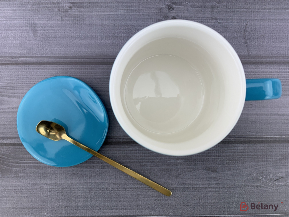 Керамічна чашка "Gold words" блакитна | 3