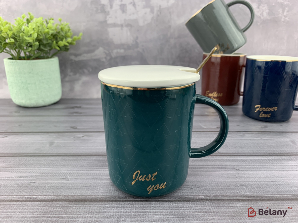Керамічна чашка "Beloved" смарагд
