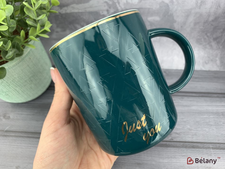 Керамічна чашка "Beloved" смарагд | 2