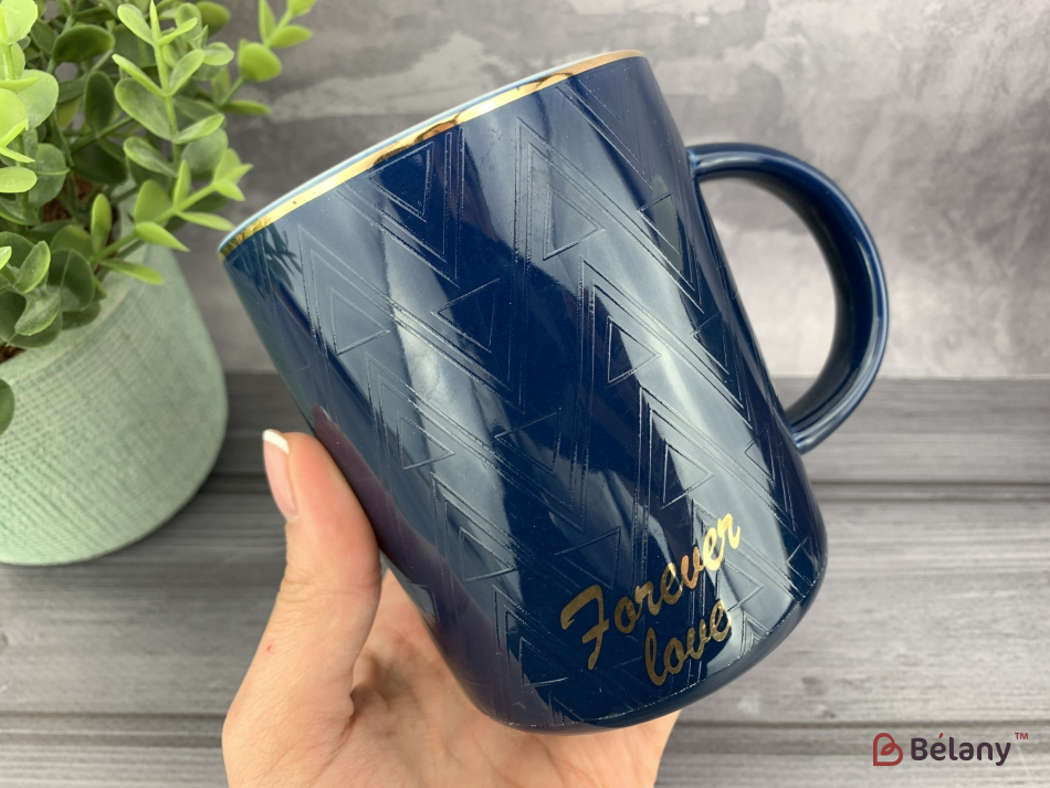 Керамічна чашка "Beloved" синя | 2