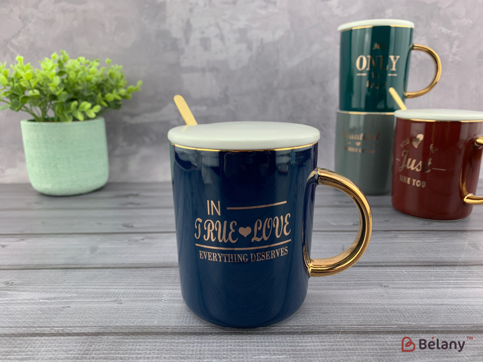 Керамічна чашка "Other fonts" синя