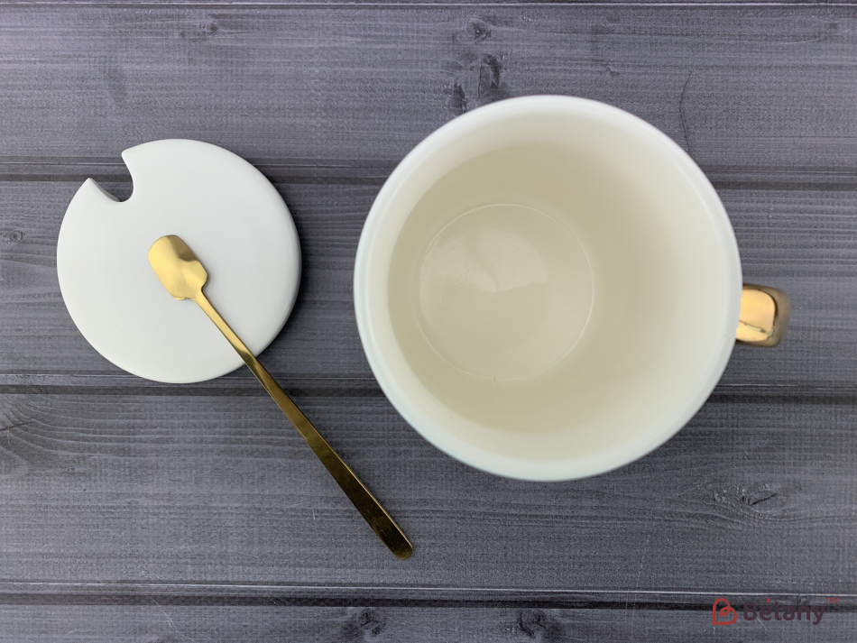 Керамічна чашка "Other fonts" синя | 4