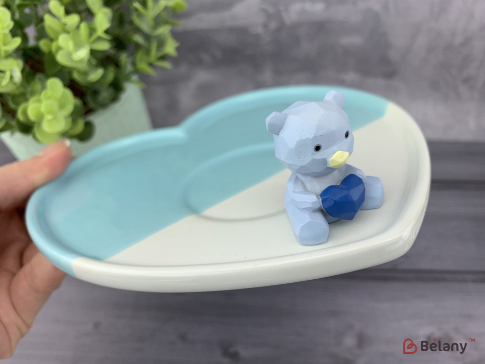 Керамическая чашка "Lovely bear" голубая | 2