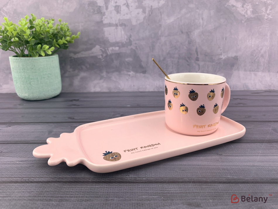 Керамічна чашка "Fruit Kingdom" рожева