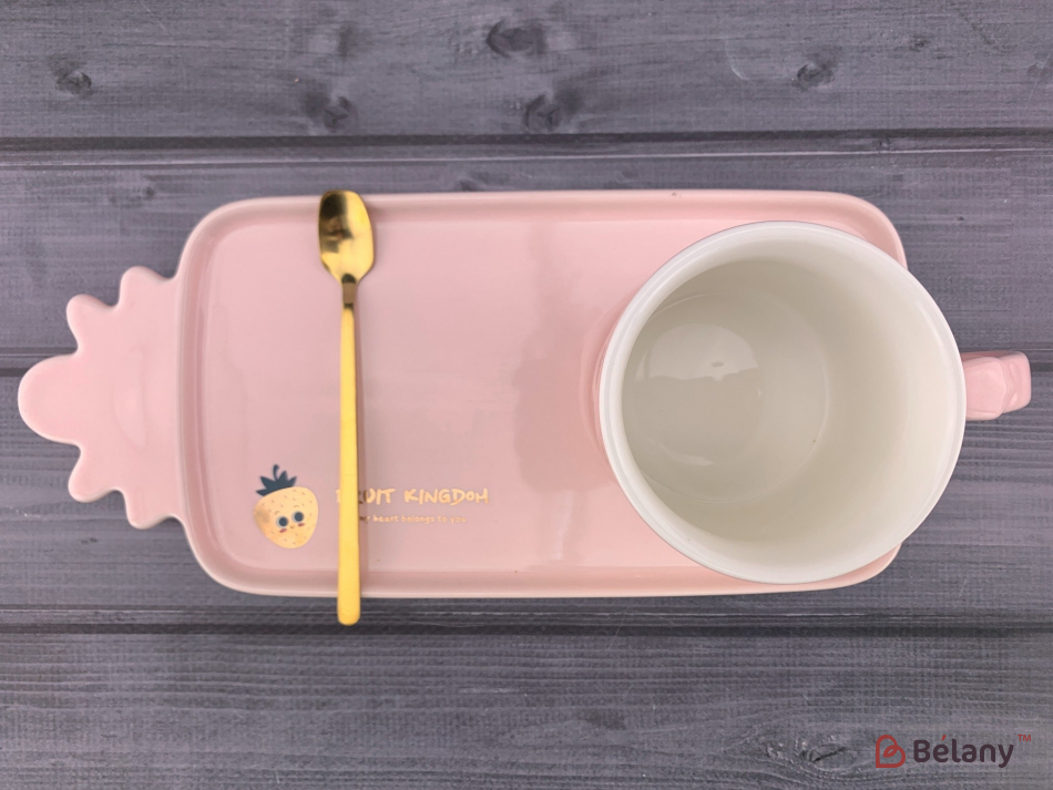 Керамічна чашка "Fruit Kingdom" рожева | 3