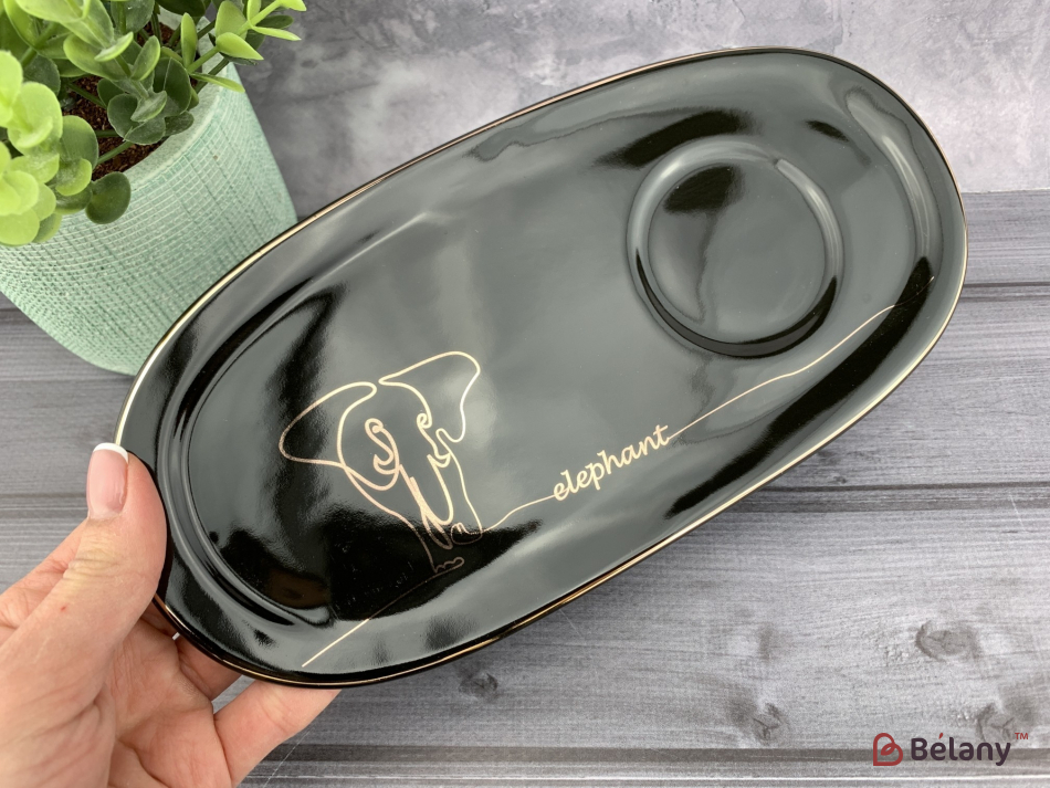 Керамічна чашка "Black elephant" | 4