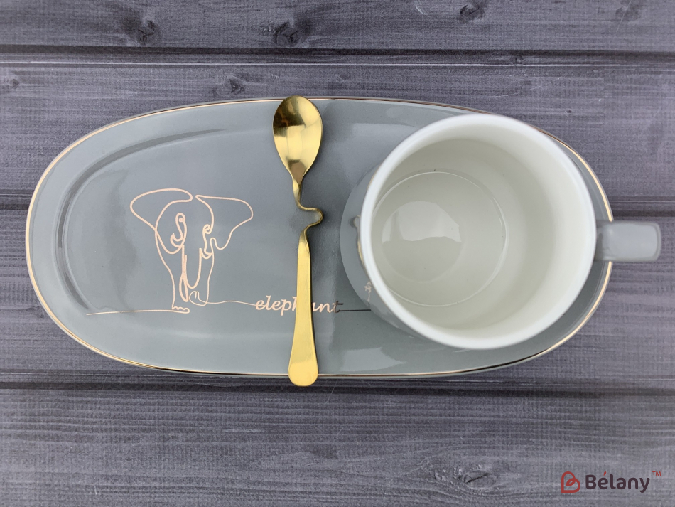 Керамічна чашка "Gray elephant" | 4