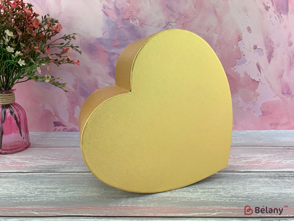 Коробка в форме сердца "Liquid" золото | 3